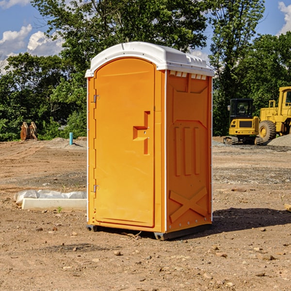 how often are the porta potties cleaned and serviced during a rental period in Bandy